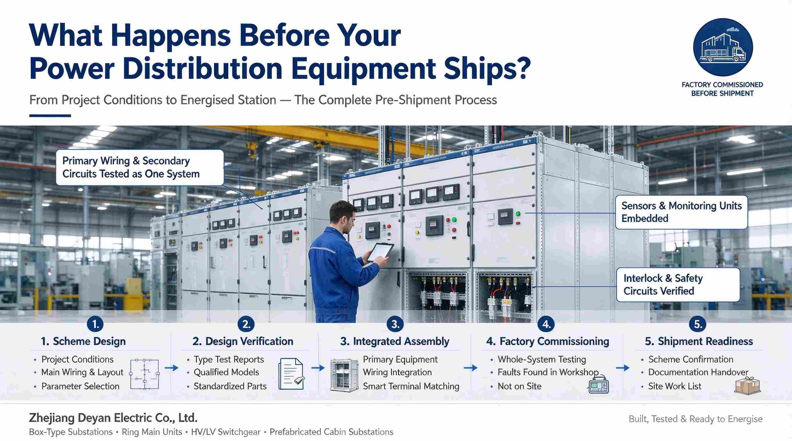 Шта се дешава пре него што се ваша опрема за дистрибуцију електричне енергије отпреми?